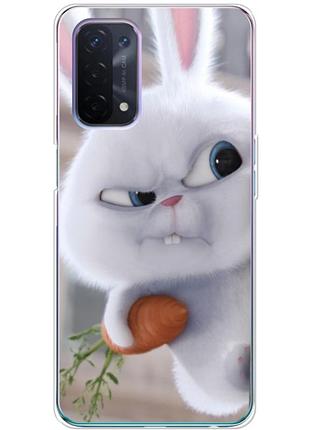 Чехол силиконовый с картинкой на oppo a54 5g (кролик снежок)