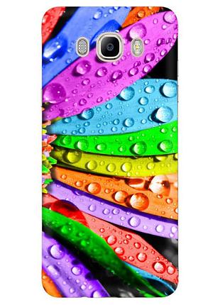 Чохол силіконовий з картинкою на samsung galaxy j5 2016 (j510) (кольорові листки)
