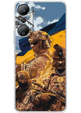 Чехол силиконовый с картинкой на infinix hot 20 4g (патриотический, воины всу)