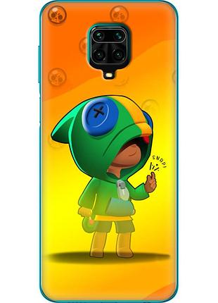 Чехол силиконовый с картинкой на xiaomi redmi note 9 pro (бравл старс, brawl stars)