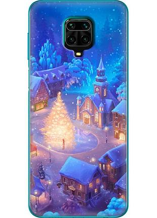 Чехол силиконовый с картинкой на xiaomi redmi note 9 pro max (новогодний)
