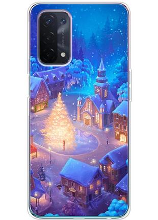 Чехол силиконовый с картинкой на oppo a74 5g (новогодний)