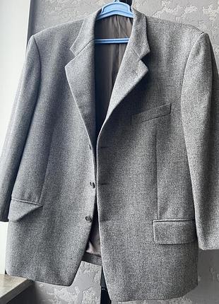Мужской шерстяной итальянский пиджак lanificio mario zegna б/у