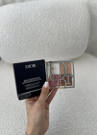 Палетка хайлайтерів 001 dior backstage glow maximizer | палетка хайлайтеров диор бекстейдж | dior backstage glow face palette