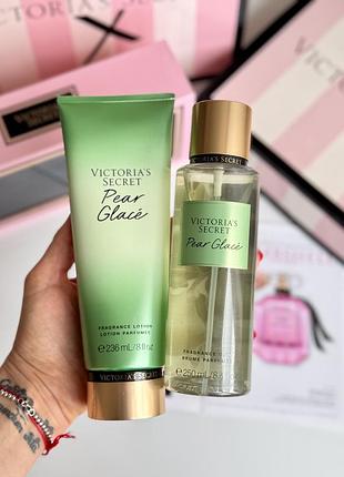 Набір спрей та лосьйон для тіла pear glacé victoria’s secret