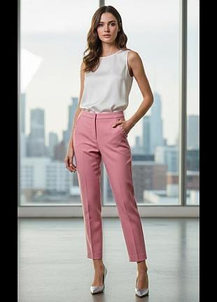 Брюки, штаны розового цвета от zara