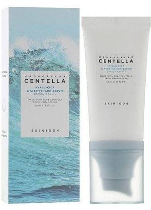Сонцезахисна крем-сироватка з центеллою skin1004 madagascar centella hyalu-cica water-fit sun serum spf50+ pa++++, 50 мл