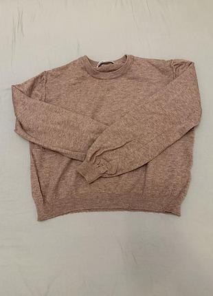 Джемпер pull&bear бежевий укорочений, розмір s