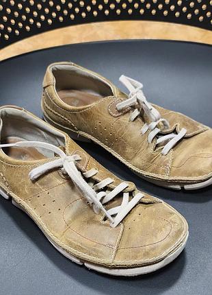 Мужские туфли clarks trigenic, цвет коричневый, размер 41 /uk 7/ us 8 на шнуровке trikeyon mix