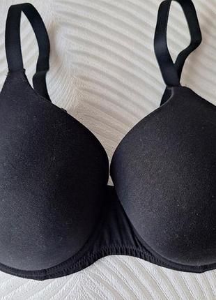 Черный хлопковый бюстгальтер фирмы marks and spencer размер 40с 90с