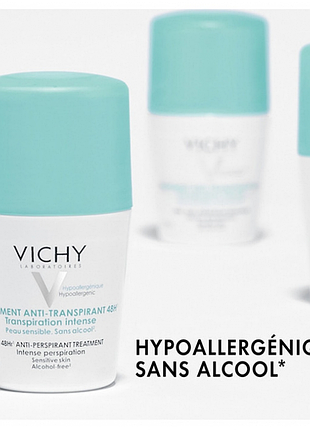 Дезодорант-антиперспирант vichy 48г регулирующая защита для всех типов кожи, 50 мл