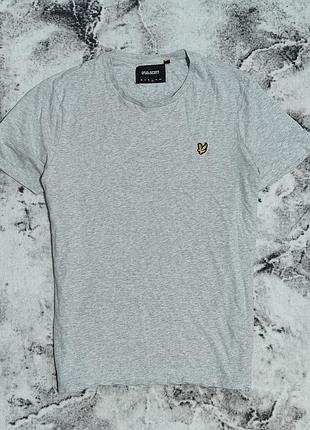 Lyle scott футболка серая мужская лайл скотт