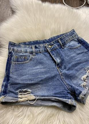 Шорти джинсові з імітованим кишенею3 фото