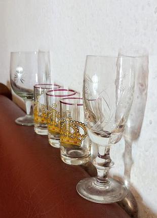 Фужери бокали рюмки стопки келихи чарки