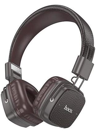 Беспроводные накладные bluetooth наушники hoco w56 earl гарнитура с микрофоном brown