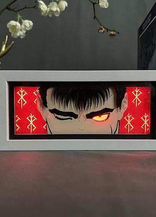 Многослойный ночник лампа аниме светильник взгляд гатс берсерк berserk rgb