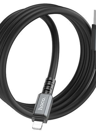 Кабель usb lightning hoco x85 2.4a 1m (круглый) black