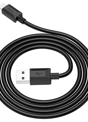 Кабель usb micro usb hoco x73 2.4 a 1 m (круглий) black