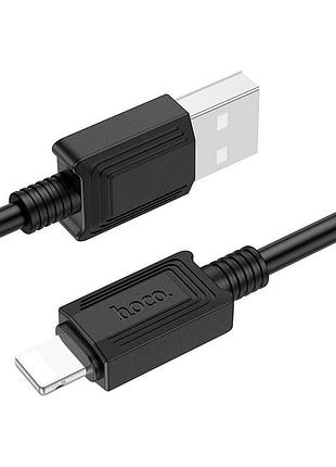 Кабель usb lightning hoco x73 2.4 a 1 m (круглий) black