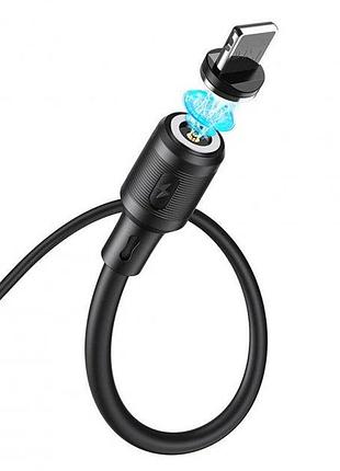 Кабель usb lightning hoco x52 sereno magnetic 2.4a 1m black