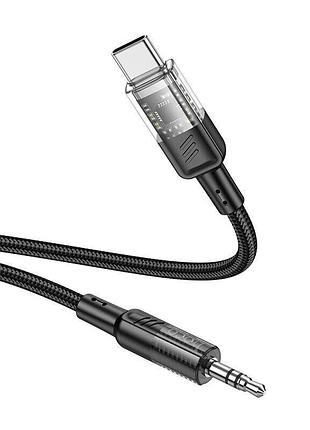 Перехідник hoco upa27 type-c тато/3.5 тато 1 m (круглий) black