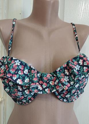 Квітковий купальник, верх бюстгальтер 36с, j.crew, 38/40