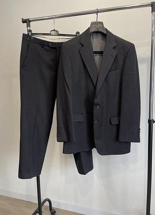 Чоловічий класичний костюм сірий daks london — 100% вовна (pure new wool)
