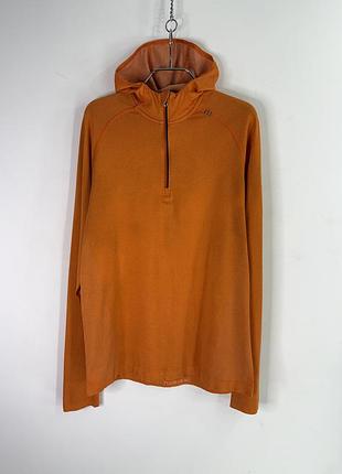 Lululemon men's you can't score without goals orange hooded long sleeve shirt m size