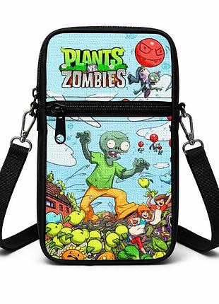 Сумка-чехол для телефона plants vs. zombies детская через плечо, водонепроницаемая мини-сумка (4979)