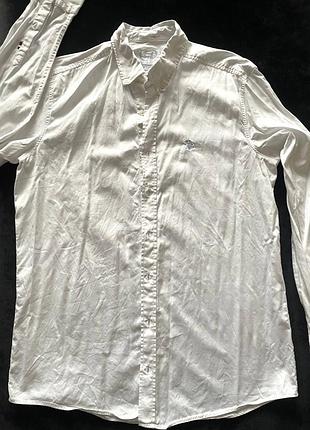 Біла чоловіча сорочка u.s. polo assn. (оригінал) – oxford cotton m