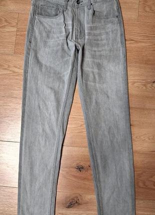 Джинси чоловічі джинсові сірі zara man slim, розмір s