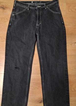 Джинсы мужские черные широкие regular джинсовые abrand jeans, размер m