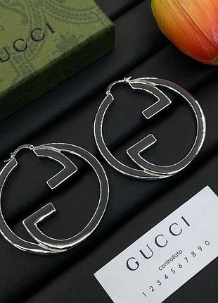 Сережки "gg icon silver lux" — сучасна геометрія в дусі високого стилю