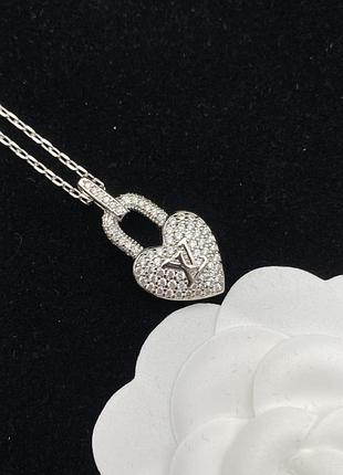 Колье луи виттон heart lock люкс качество