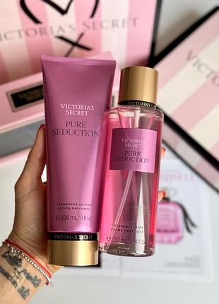 Спрей та лосьйон для тіла pure seduction victoria’s secret новий дизайн