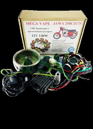Зажигание cdi ява 250 / cz 175 140w 12v (комплект)