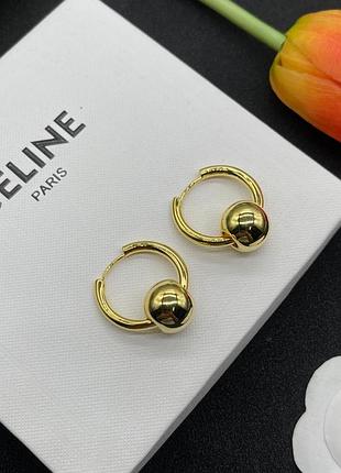 Сережки "celine sphere or" люкс якість