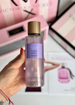 Спрей для тіла з шиммером love spell victoria’s secret новий дизайн