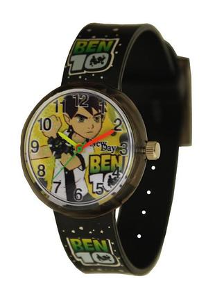 Часы детские наручные для мальчика ben10 желтый