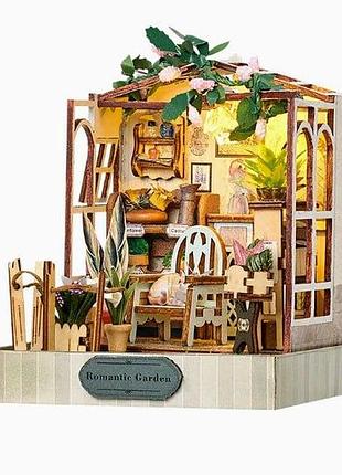 Румбокс романтичний сад інтер'єрний конструктор roombox romantic garden к-080 + купол