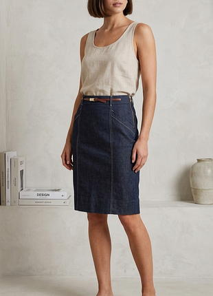 Джинсовая юбка trussardi 48р