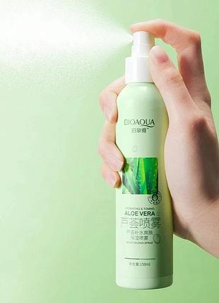 Тонизирующий увлажняющий тонер спрей с алоэ вера bioaqua aloe vera hydrating 150мл