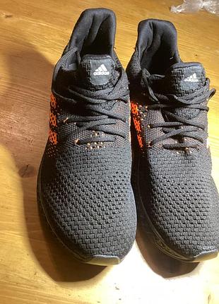 Кросівки adidas чорні з помаранчевим, розмір 40