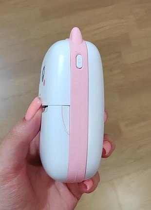 Детский мини принтер mini printer термопринтер детский котик розовый 8