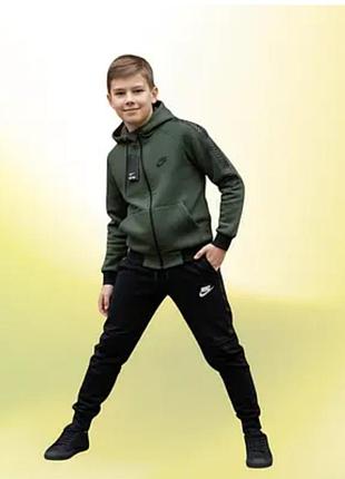 Теплий флісовий спортивний костюм на флісі stone island на хлопчика 164