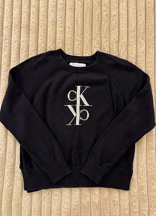 Оригінальний чорний светр calvin klein jeans, розмір s