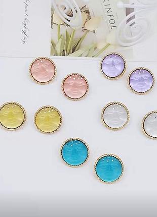 Сережки яскраві брендові kirks folly moon face