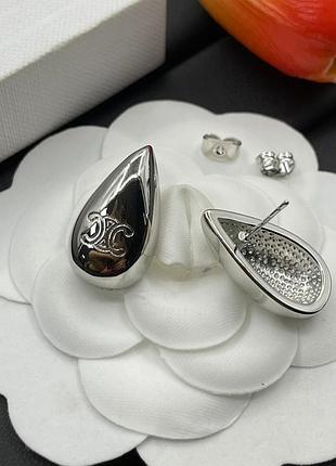 Серьги “silver tear luxe” люкс качество