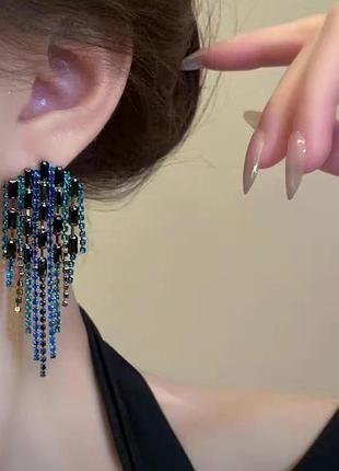 Серьги крупные цветные