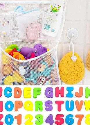 Игрушечный набор для ванны английские буквы и цифры 36шт, velice